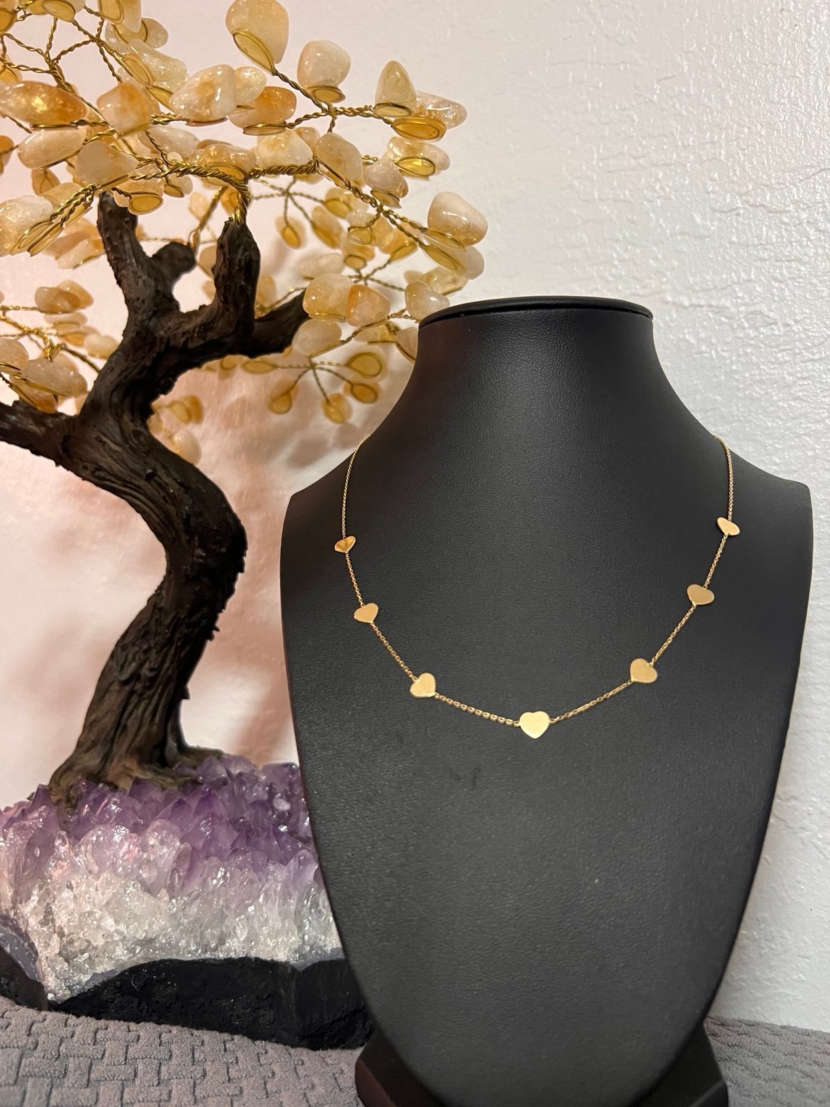 18K Saudi Gold Station Necklace
