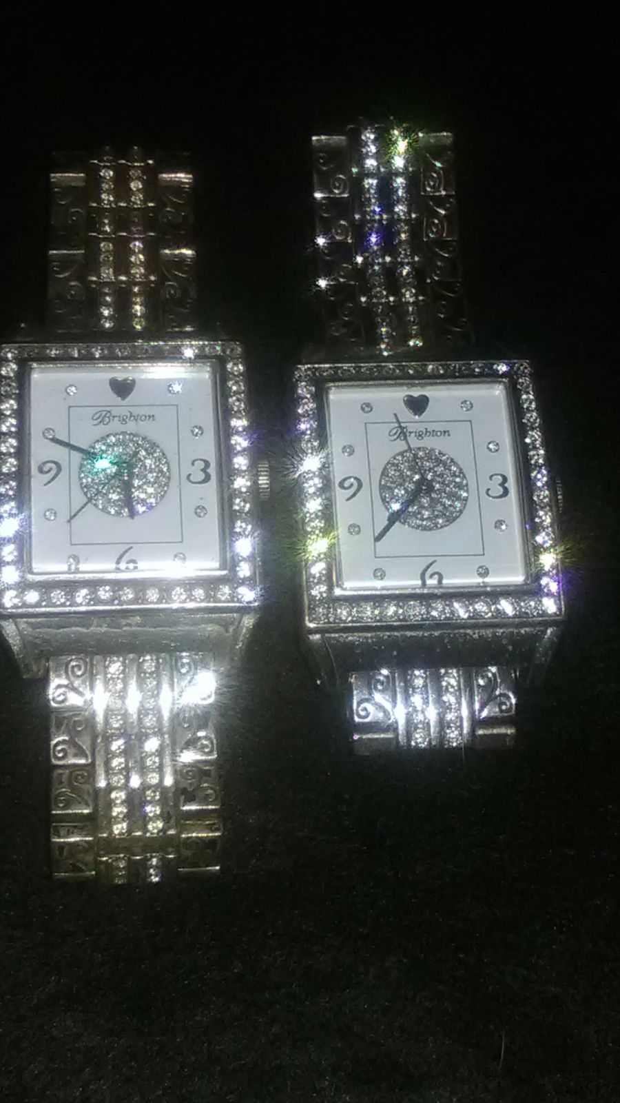 2 Brighton diamond bar watches