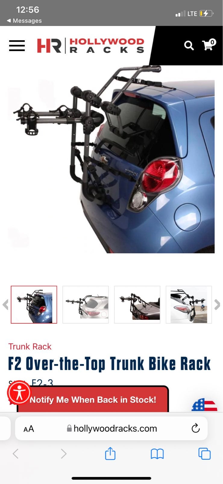 Trunk bike rack