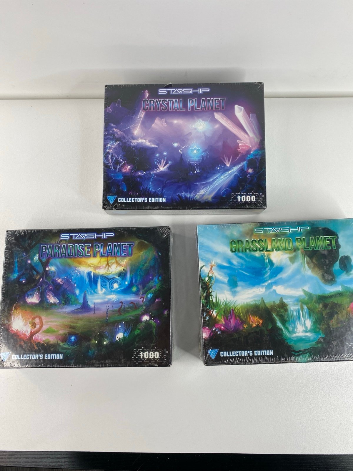 Starship Paradise Planet Collector's Edition 1000 Piece Puzzle Lot Of 3
