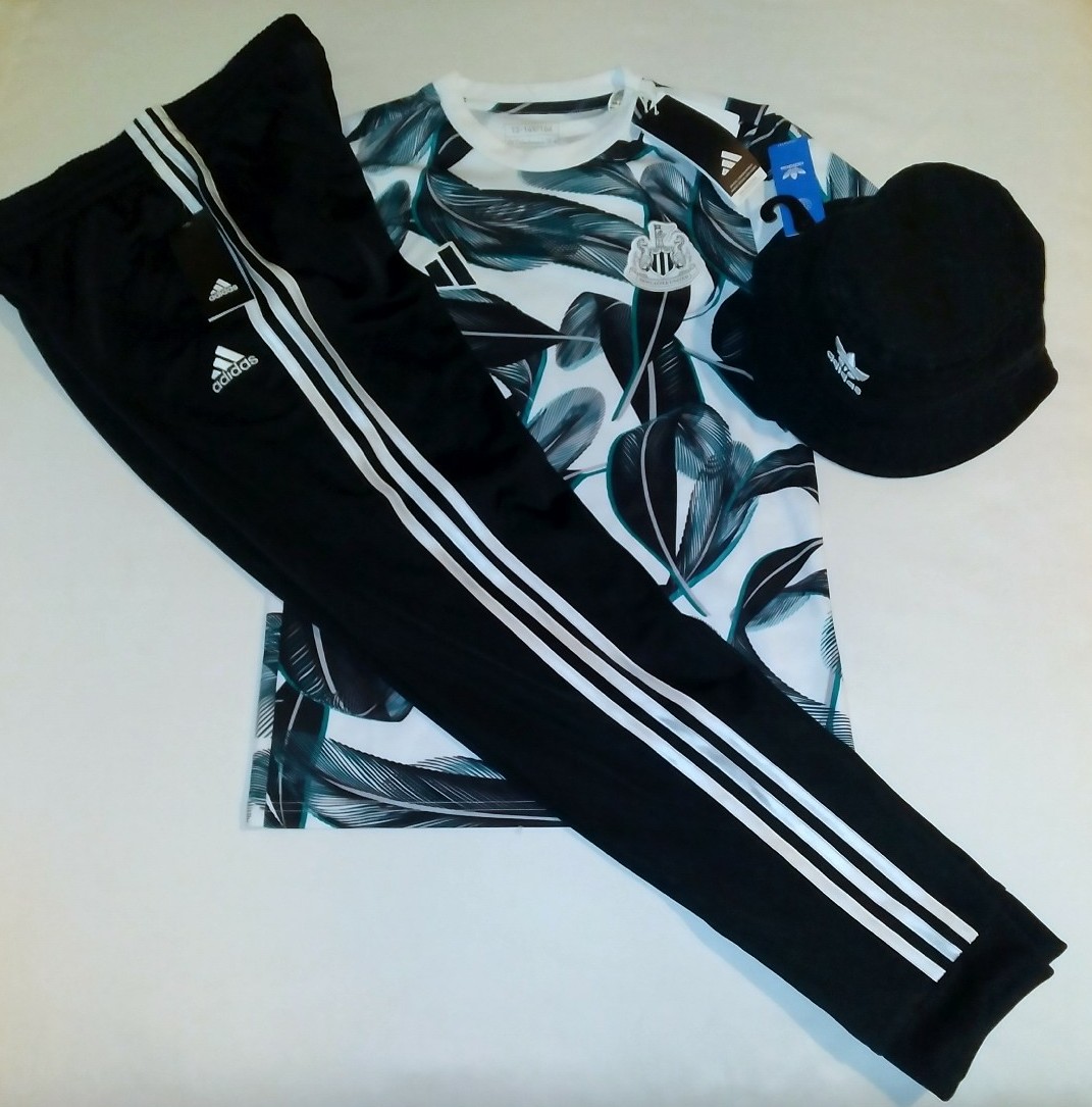 Adidas Boys Youth 3pc Warmer & Tee Set With Cap- Large