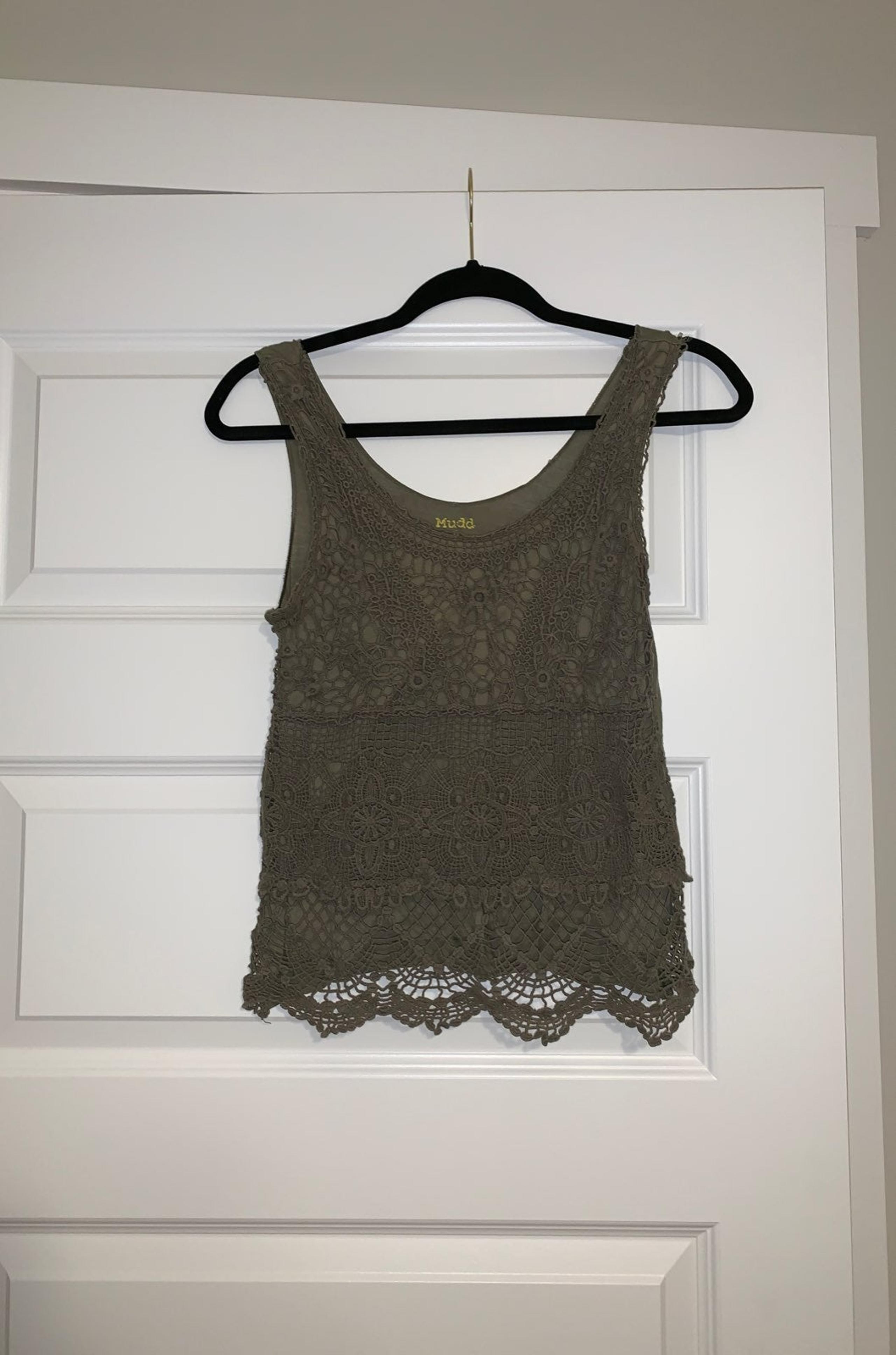 Green Lace Mudd Tank Top
