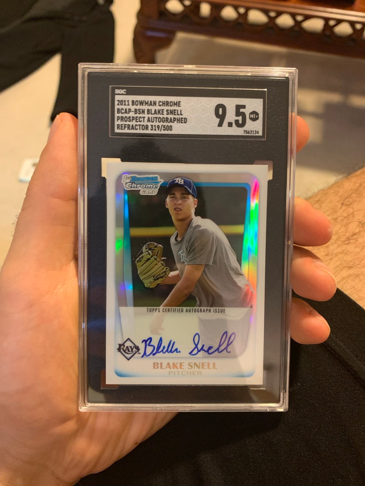 Blake Snell First Chrome Auto Refractor /500 SGC 9.5