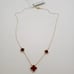 Rachel Zoe Clover Necklace Yellow Gold Plate Sterling Silver