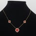 Rachel Zoe Clover Necklace Yellow Gold Plate Sterling Silver