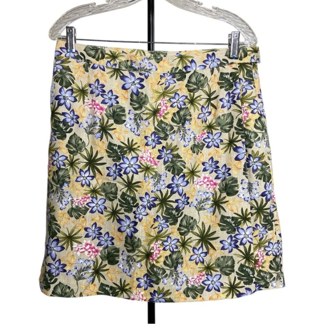 Vintage 90s Liz Claiborne green floral skort size 14