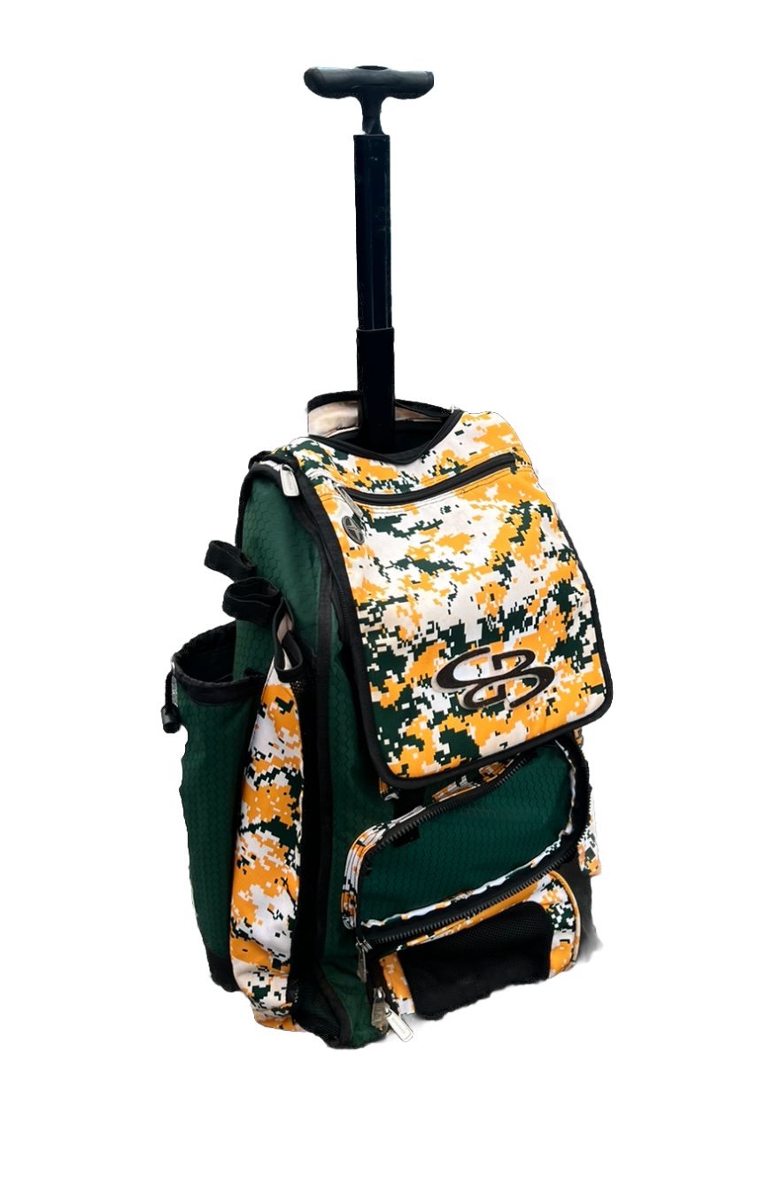 Boombah Wheeled Catcher Superpack Baseball/Softball Bag Digital Camo Bat Bag. Ye