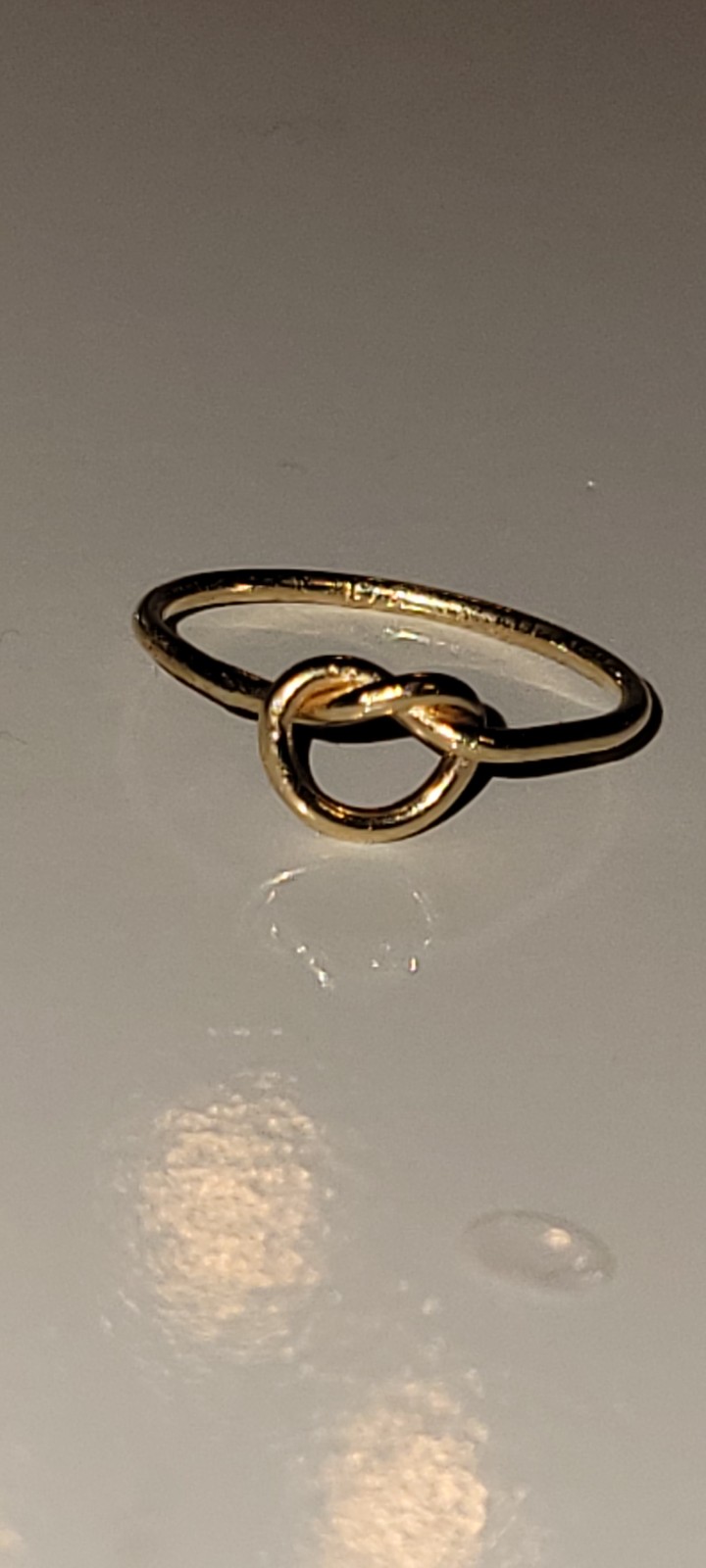 10K Gold heart knot ring
