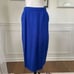 Vintage St John 3pc Skirt Suit Santana Knit Cobalt Blue Silk Scarf M 10
