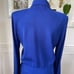 Vintage St John 3pc Skirt Suit Santana Knit Cobalt Blue Silk Scarf M 10