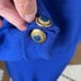 Vintage St John 3pc Skirt Suit Santana Knit Cobalt Blue Silk Scarf M 10