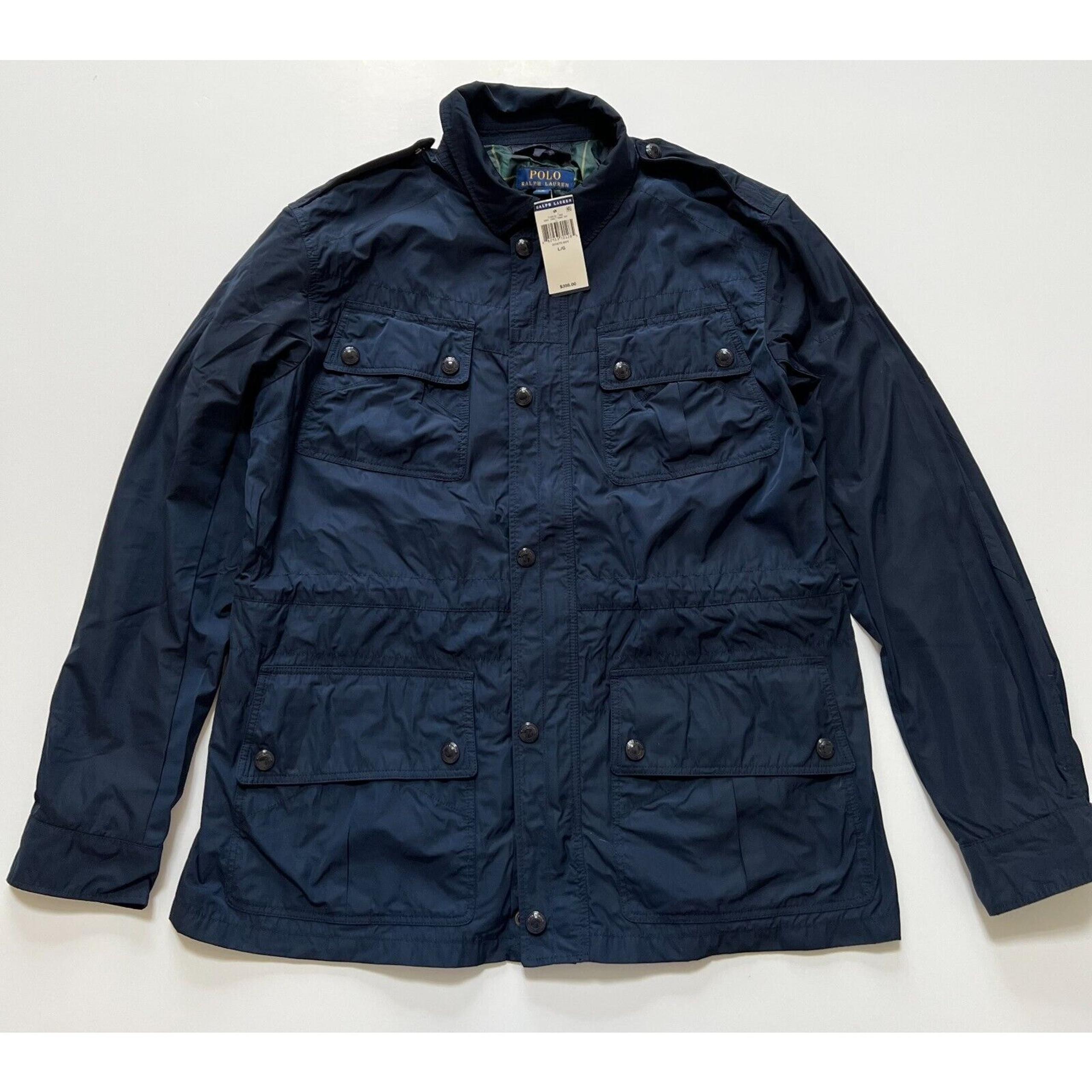 Polo Ralph Lauren Multi Pocket Aviatr Navy Jacket Men's Size L $398 NWT