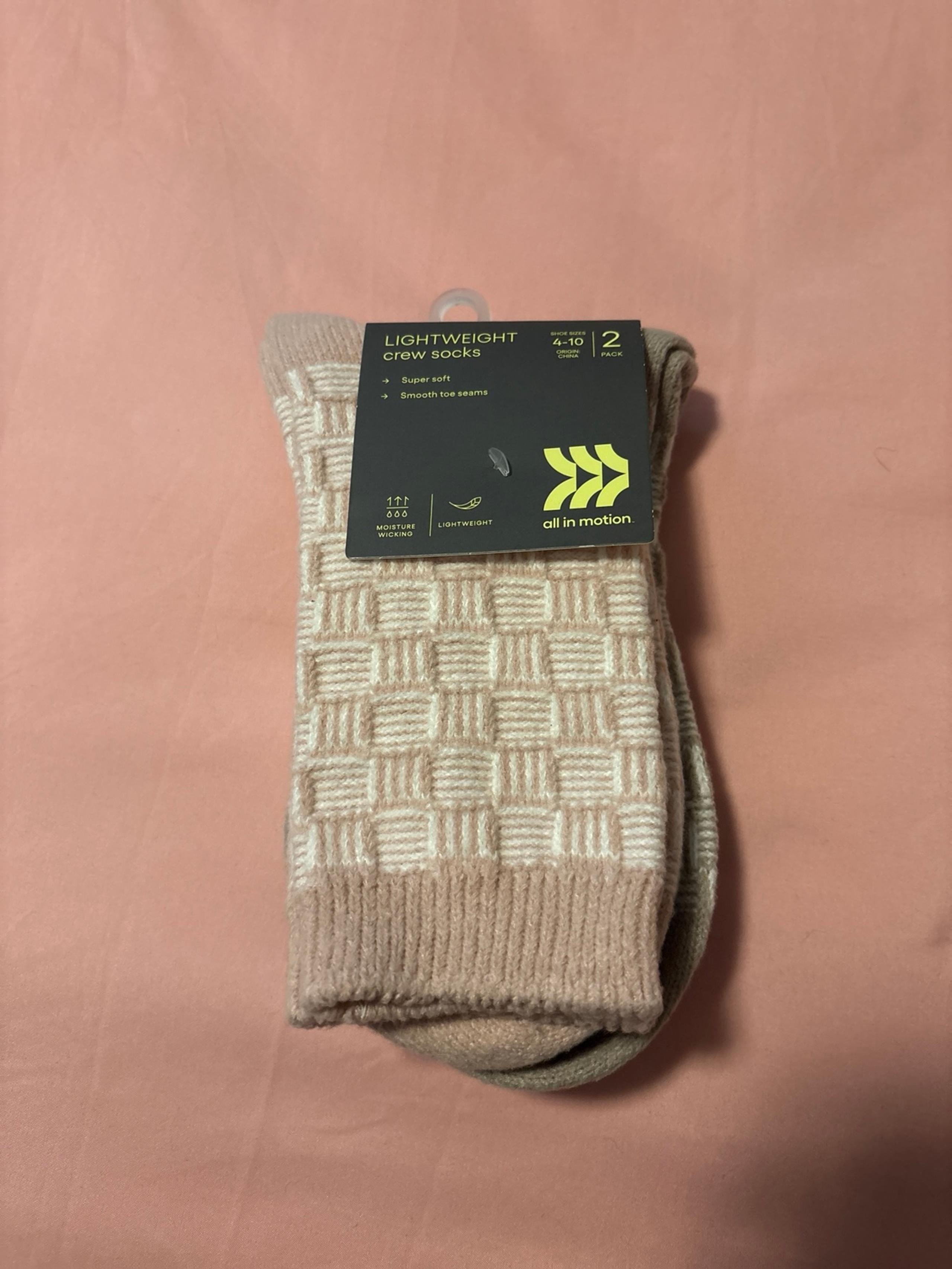 Pink Crew Socks