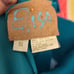 Vintage Elisa teal silk with feather details jacket boho