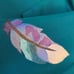 Vintage Elisa teal silk with feather details jacket boho