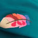 Vintage Elisa teal silk with feather details jacket boho