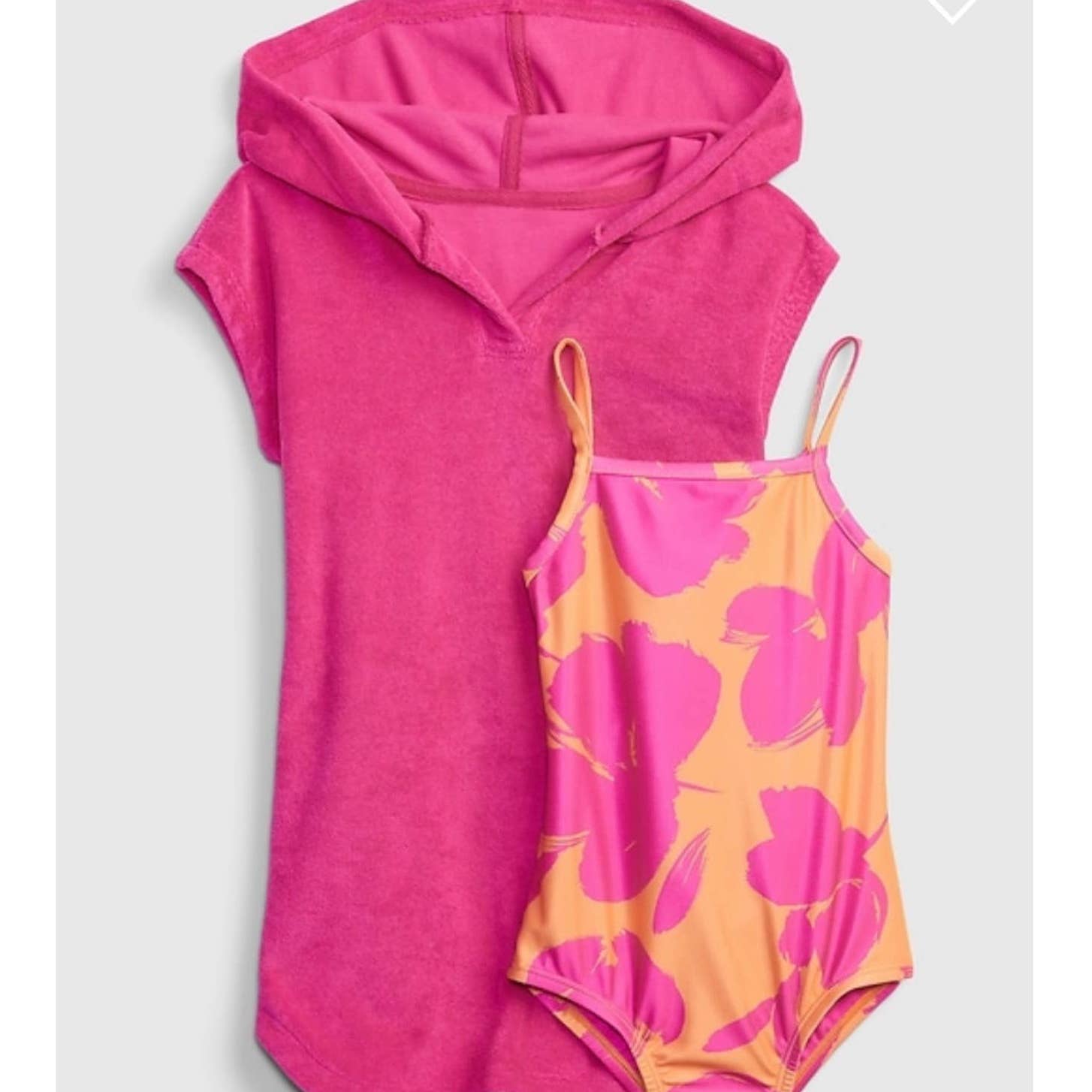 NWT Gap Gapkids Toddler Recycled Swim One-Piece & Towel Terry Cover-Up Set (3T)