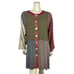 Authentic Nothing Matches Patchwork Tunic 1 Mixed Print Button Art to Wear Hippy