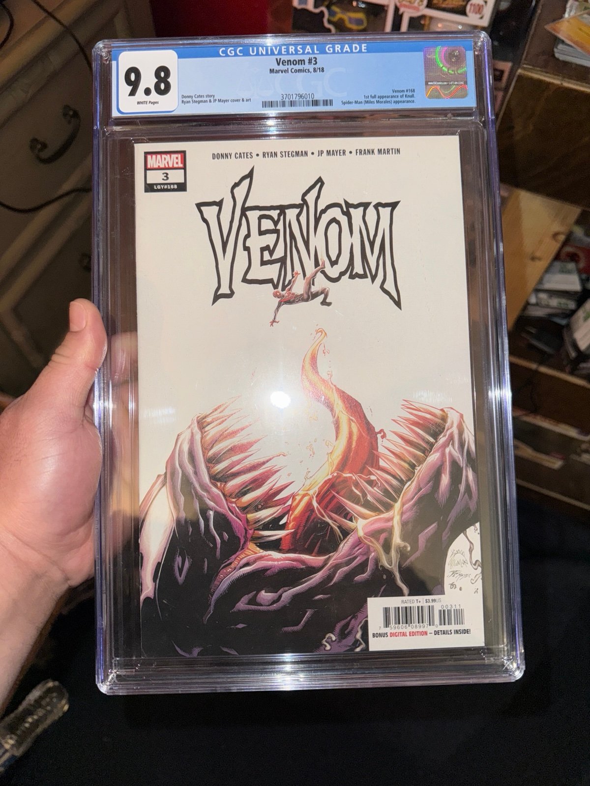 VENOM #3 CGC 9.8 FIRST PRINT- FIRST APPEARANCE of KNULL Cates & Stegman