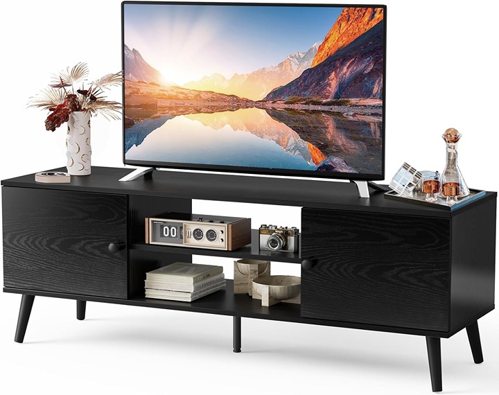 Black TV Stand for 55 60 inch TV 3m2uf