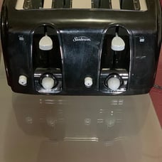 Sunbeam Wide Slot 4-Slice Toaster, Black.