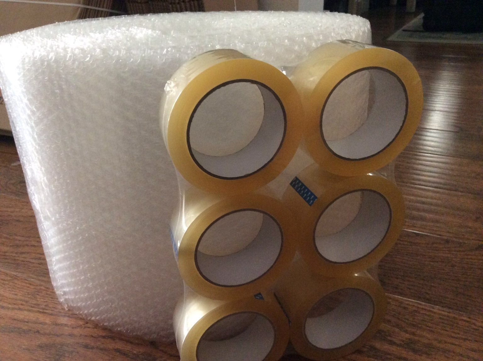 Bubble wrap & 2" Tape