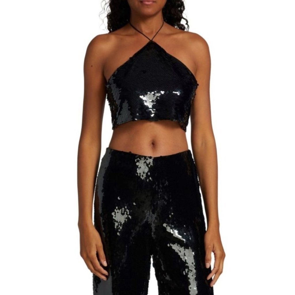 New House of Harlow 1960 Nicole Richie 2 Piece Sequin Set