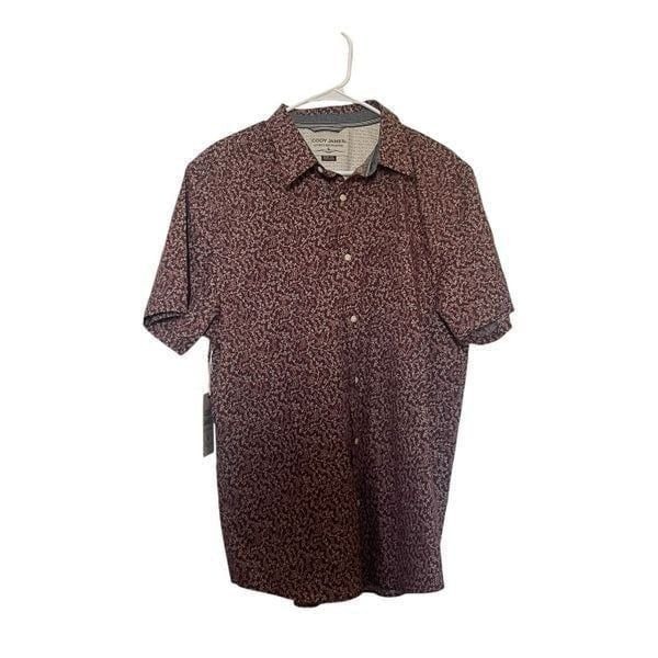 NWT Cody James Mens Brown Authentic Western Apparel Short Sleeve Shirt Size XL