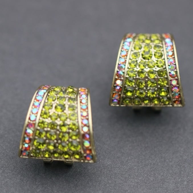 Heidi Daus Say it With Style Crystal Clip Earrings