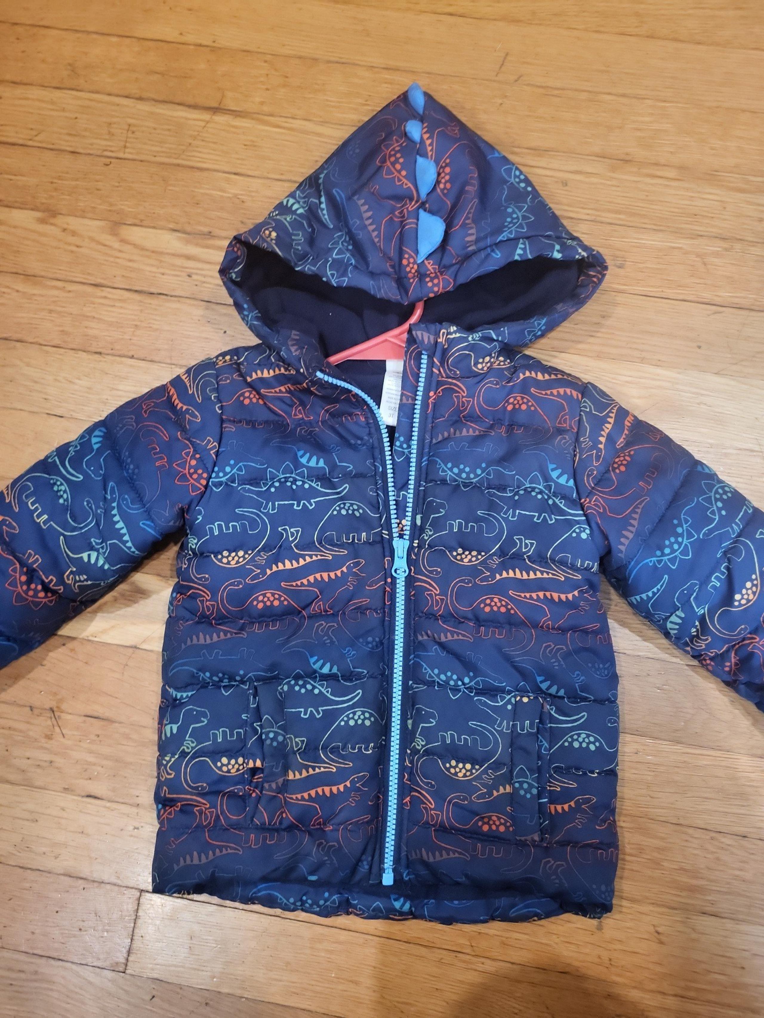 Toddler Boys Dinosaur Winter Jacket
