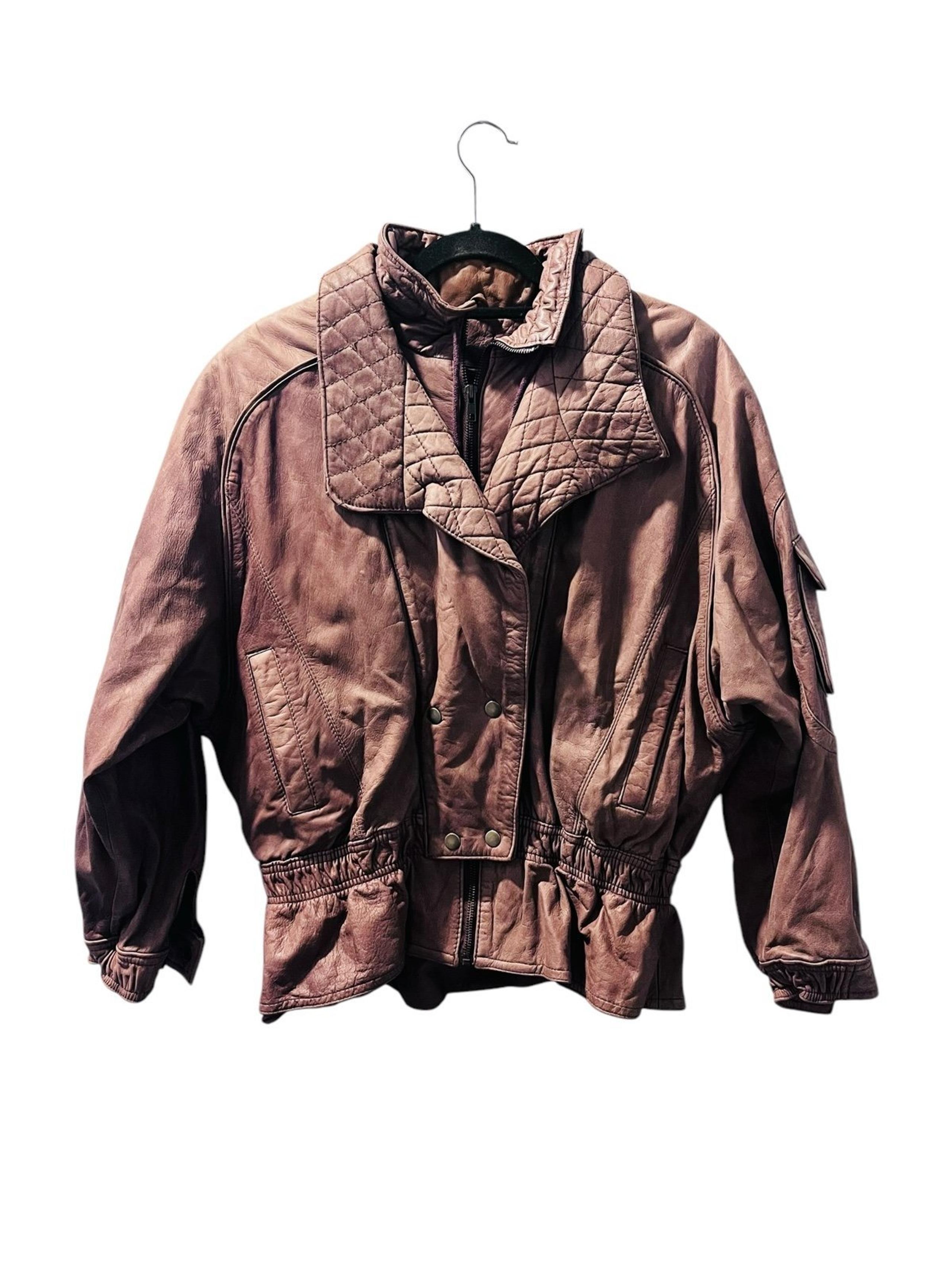 Adventure Bound Vintage Leather Brown Jacket Thinsulate 90's Size Large Casual