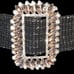 Gorgeous!!Black tweed belt with silver threading and exquisite rhinestone buckle