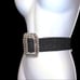 Gorgeous!!Black tweed belt with silver threading and exquisite rhinestone buckle
