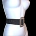 Gorgeous!!Black tweed belt with silver threading and exquisite rhinestone buckle