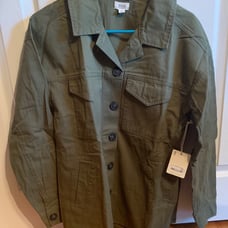 a.n.a. Womens Shirt Jacket ~ Olive ~ M
