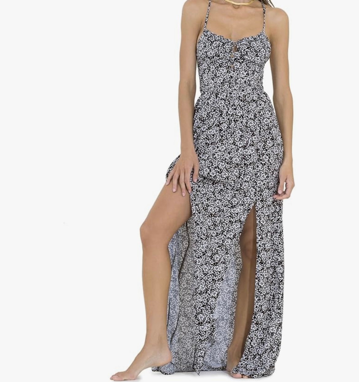 Maaji black pansy long Dress