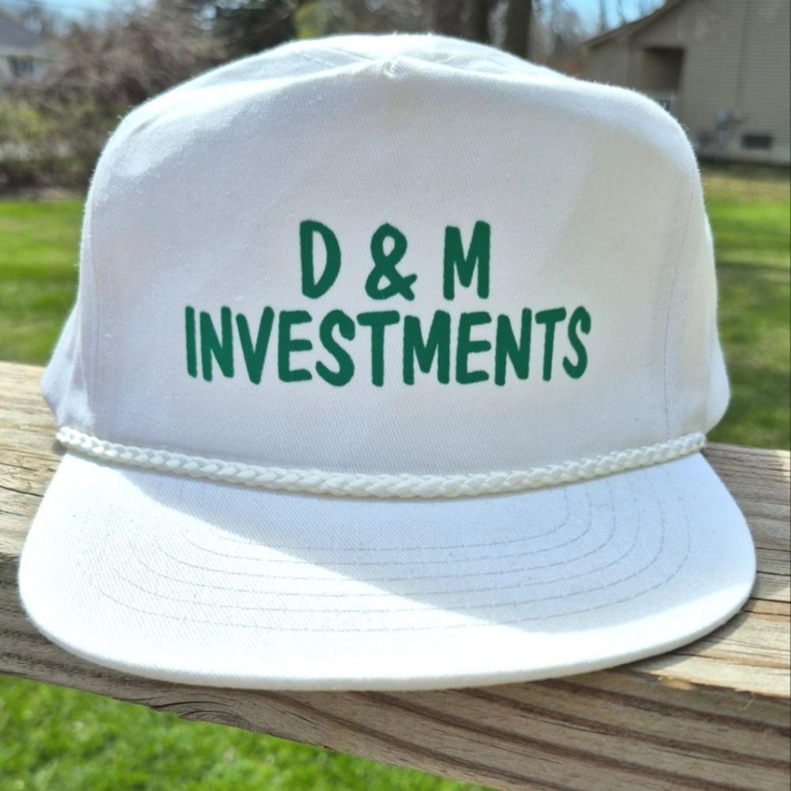 Vintage D&M Snapback Hat w/ Rope - White