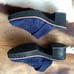 EILEEN FISHER woman’s clog mules heels dark navy blue suede shoes size 6