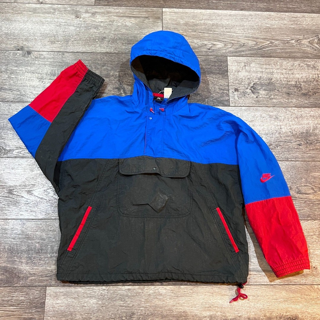 RARE! Vintage 90s Nike Cross Training Spell Out Swoosh Color Block Jacket - XL