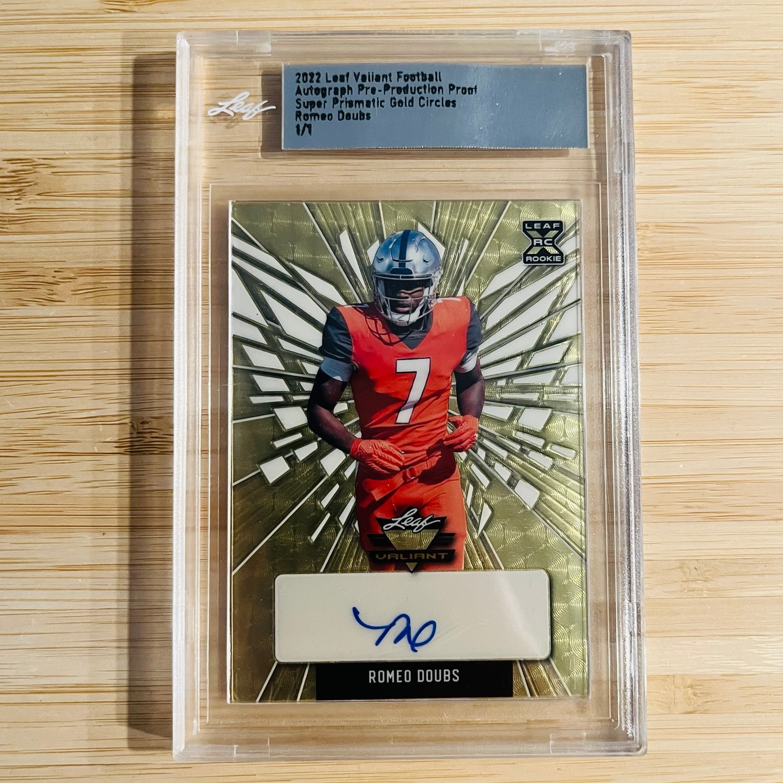 ROMEO DOUBS 2022 Leaf Valiant Superfractor Prizm Auto Autograph Proof RC 1/1