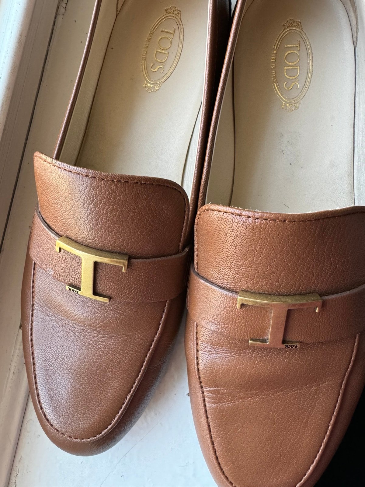Brown loafers