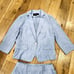 Commes des Garçons Linen Blend Women's Pants Suit, Blue, Size 11