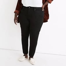 Madewell NWT 10 High Rise Skinny Plus Size 20W Black Magic Pockets Stretchy