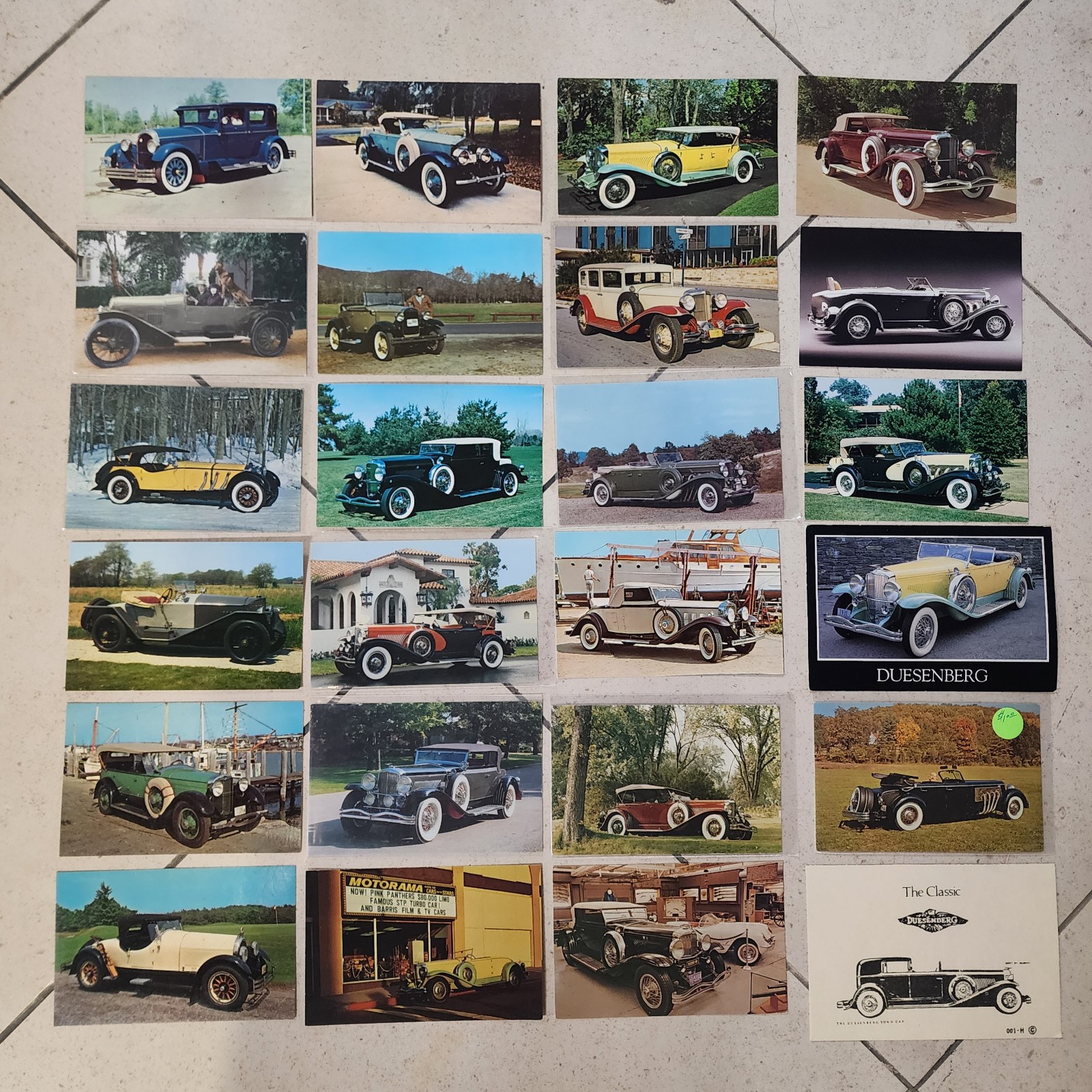 Vintage Classic Car Postcards 1920s to 1940s Set of 24 Unused*