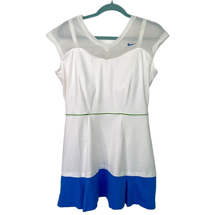 Nike Womens Tennis Dress Size XL Serena Williams Down Under Smash Pleated White