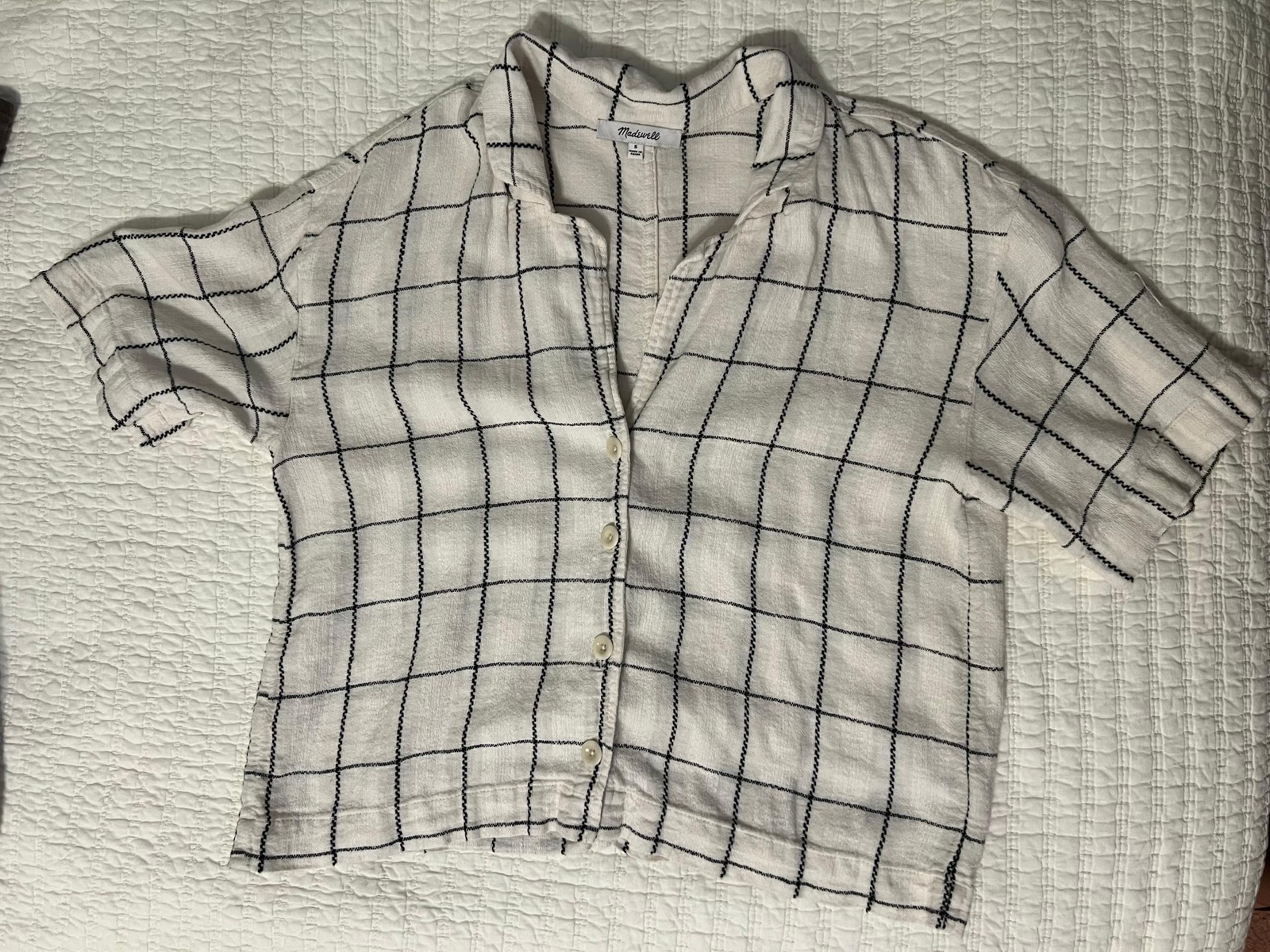 Madewell Cropped Linen Soft Shirt - Small