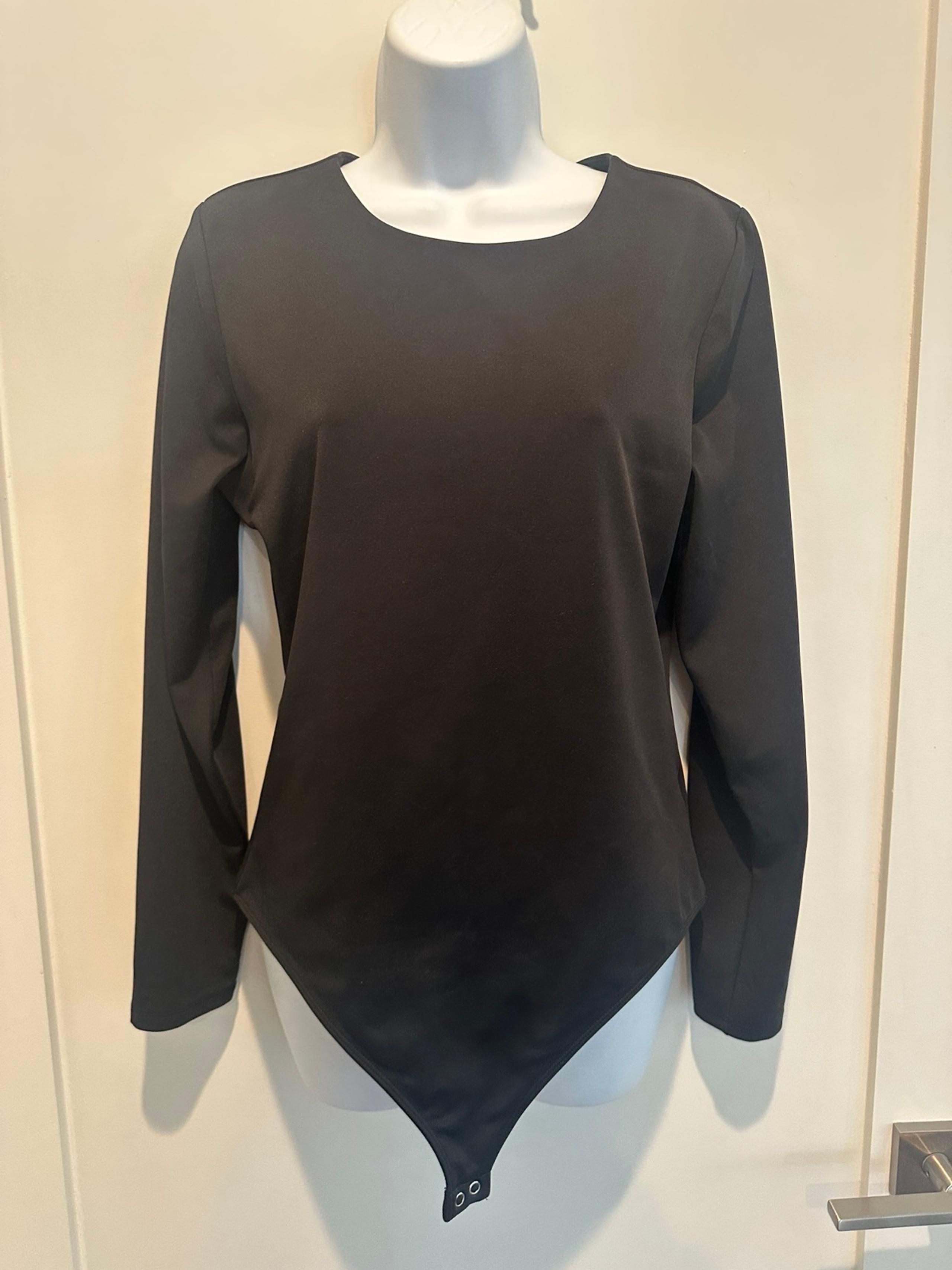 Express: Elegant Black Women's Long sleve Bodysuit- Large