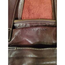 Cole Haan Leather Laptop Crossbody Tote Bag Purse Brown