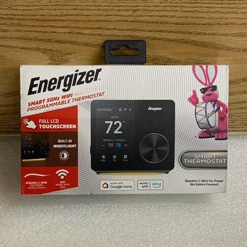 Energizer Smart Thermostat, Programable Wi-Fi Thermostat, 5GHz & 2.4GHz, Compa..