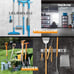 Broom Holder Wall Mount Metal Pantry Organization and Storage Garden